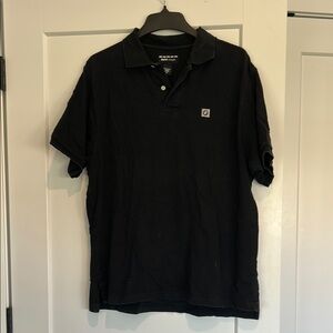 Solid Black Polo Shirt with Classic Collar
